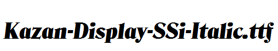 Kazan-Display-SSi-Italic.ttf