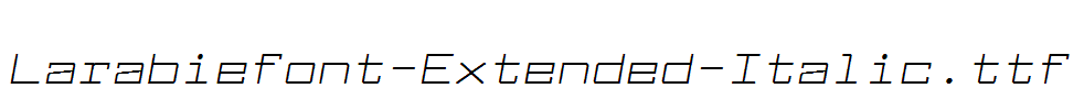 Larabiefont-Extended-Italic.ttf