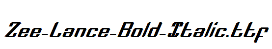 Zee-Lance-Bold-Italic.ttf