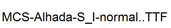 MCS-Alhada-S_I-normal..ttf