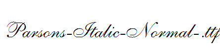 Parsons-Italic-Normal-.ttf