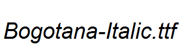 Bogotana-Italic.ttf