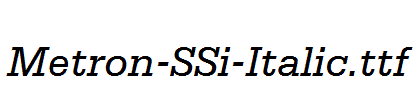 Metron-SSi-Italic.ttf