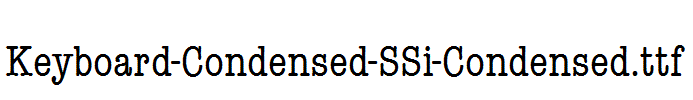 Keyboard-Condensed-SSi-Condensed.ttf
