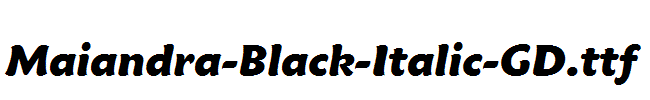 Maiandra-Black-Italic-GD.ttf