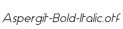 Aspergit-Bold-Italic.otf