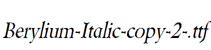 Berylium-Italic-copy-2-.ttf