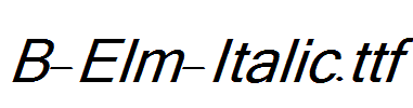 B-Elm-Italic.ttf