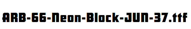 ARB-66-Neon-Block-JUN-37.otf