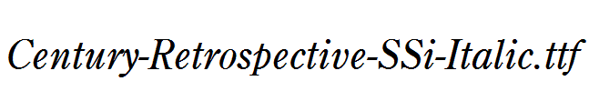 Century-Retrospective-SSi-Italic.ttf