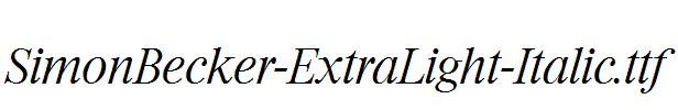 SimonBecker-ExtraLight-Italic.ttf