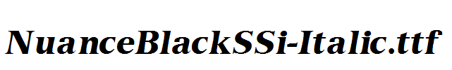 NuanceBlackSSi-Italic.ttf