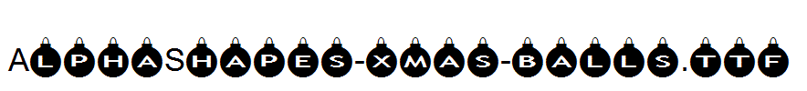 AlphaShapes-xmas-balls.ttf