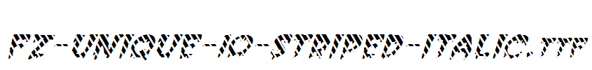 FZ-UNIQUE-10-STRIPED-ITALIC.ttf