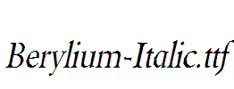 Berylium-Italic.ttf