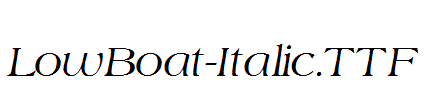 LowBoat-Italic.ttf