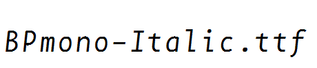 BPmono-Italic.ttf