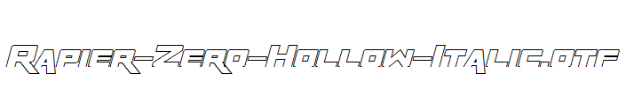 Rapier-Zero-Hollow-Italic.otf