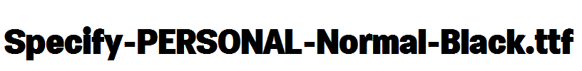 Specify-PERSONAL-Normal-Black.ttf