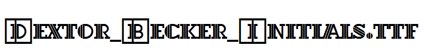 Dextor_Becker_Initials.ttf