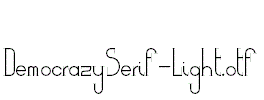 DemocrazySerif-Light.otf