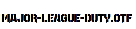 Major-League-Duty.otf
