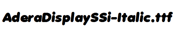 AderaDisplaySSi-Italic.ttf