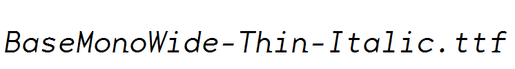 BaseMonoWide-Thin-Italic.ttf