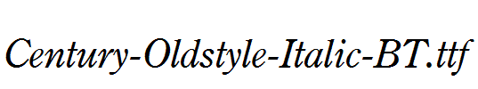 Century-Oldstyle-Italic-BT.ttf