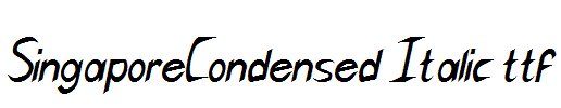 SingaporeCondensed-Italic.ttf