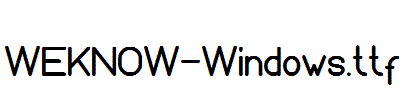 WEKNOW-Windows.ttf