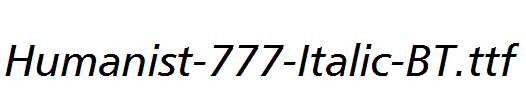 Humanist-777-Italic-BT.ttf