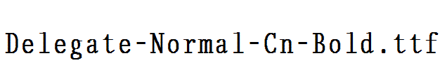 Delegate-Normal-Cn-Bold.ttf