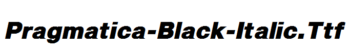 Pragmatica-Black-Italic.ttf