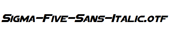 Sigma-Five-Sans-Italic.otf