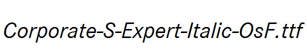 Corporate-S-Expert-Italic-OsF.ttf