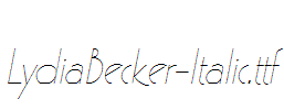 LydiaBecker-Italic.ttf