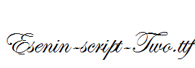 Esenin-script-Two.ttf