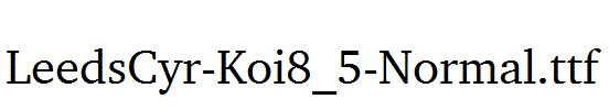 LeedsCyr-Koi8_5-Normal.ttf