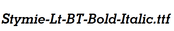 Stymie-Lt-BT-Bold-Italic.ttf