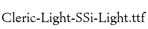 Cleric-Light-SSi-Light.ttf