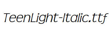 TeenLight-Italic.ttf