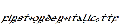 First-Order-Italic.ttf