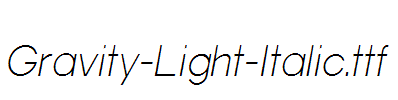 Gravity-Light-Italic.ttf