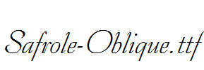 Safrole-Oblique.ttf