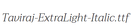 Taviraj-ExtraLight-Italic.ttf