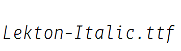 Lekton-Italic.ttf