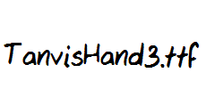 TanvisHand3.ttf