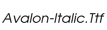 Avalon-Italic.ttf