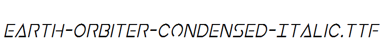 Earth-Orbiter-Condensed-Italic.ttf